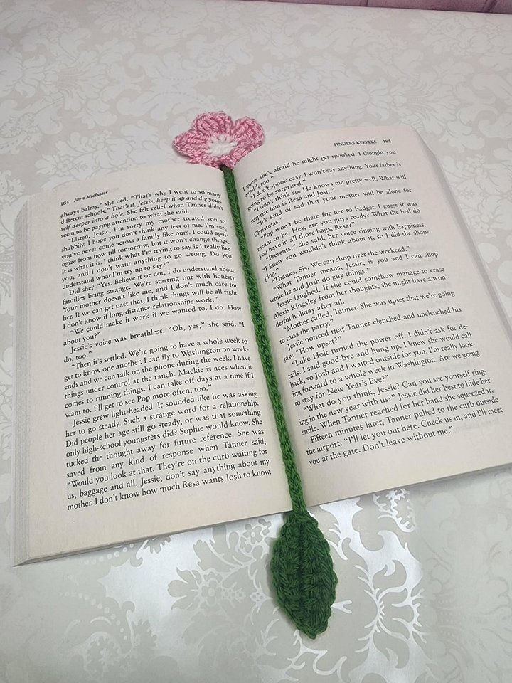 Crochet Flower Bookmark product image (2)