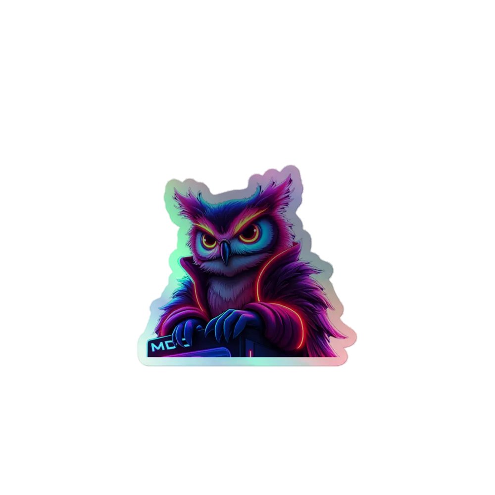 Night Owl Holographic Sticker product image (1)