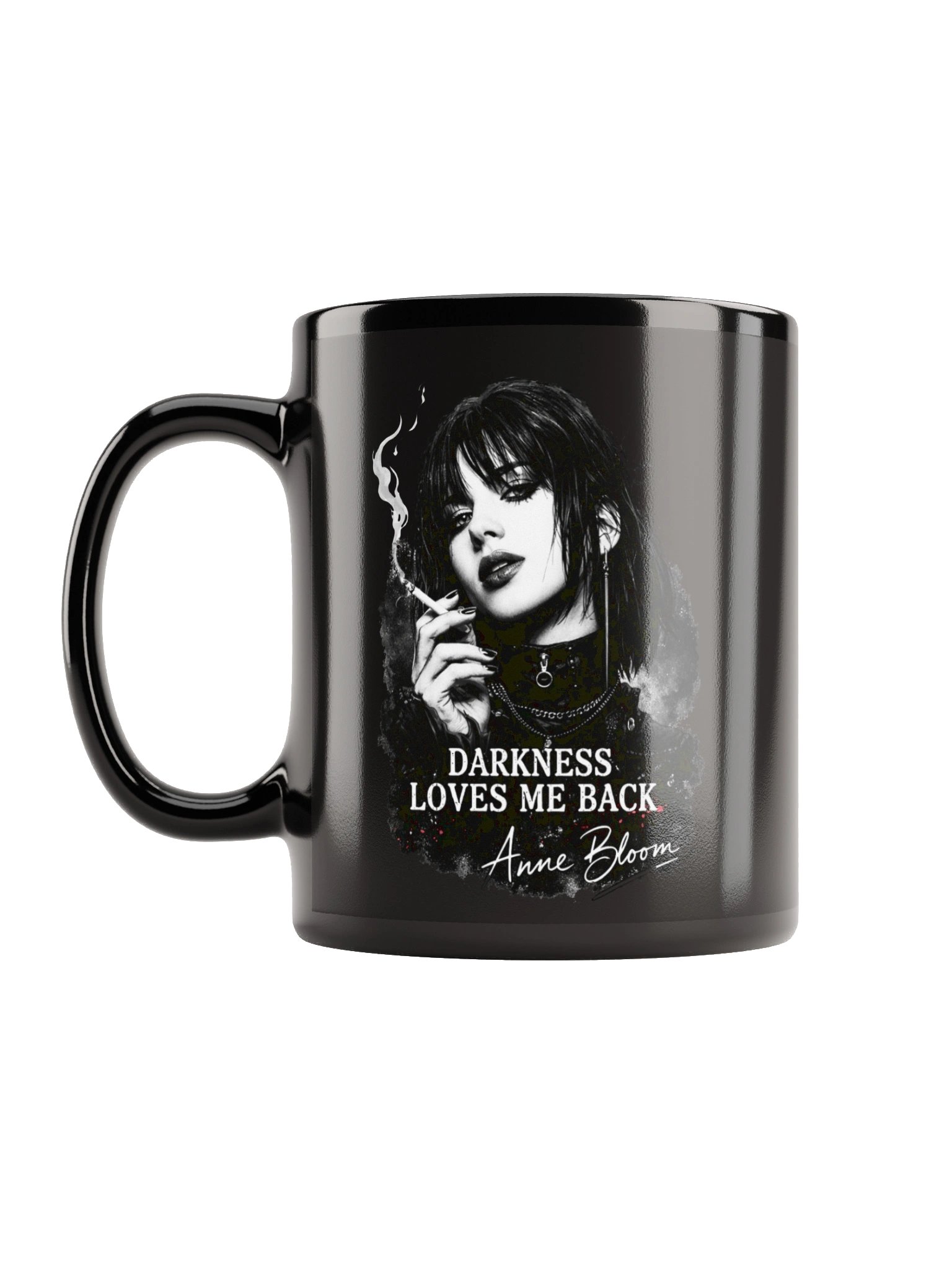 Black Glossy Mug - Darkness Loves Me Back product image (2)
