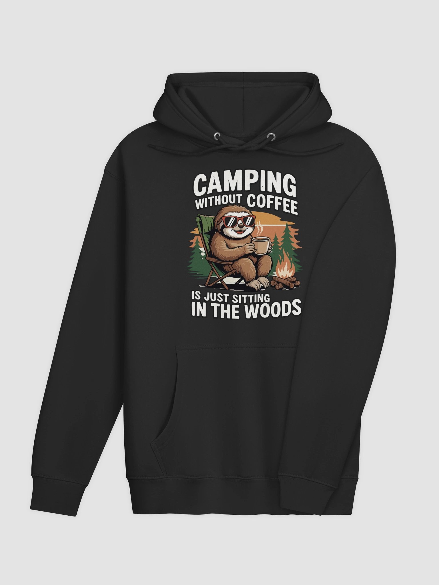 Sloth Camping Vibes Hoodie - Funny Nature Lover Pullover Hoodie | Soft Fleece product image (5)