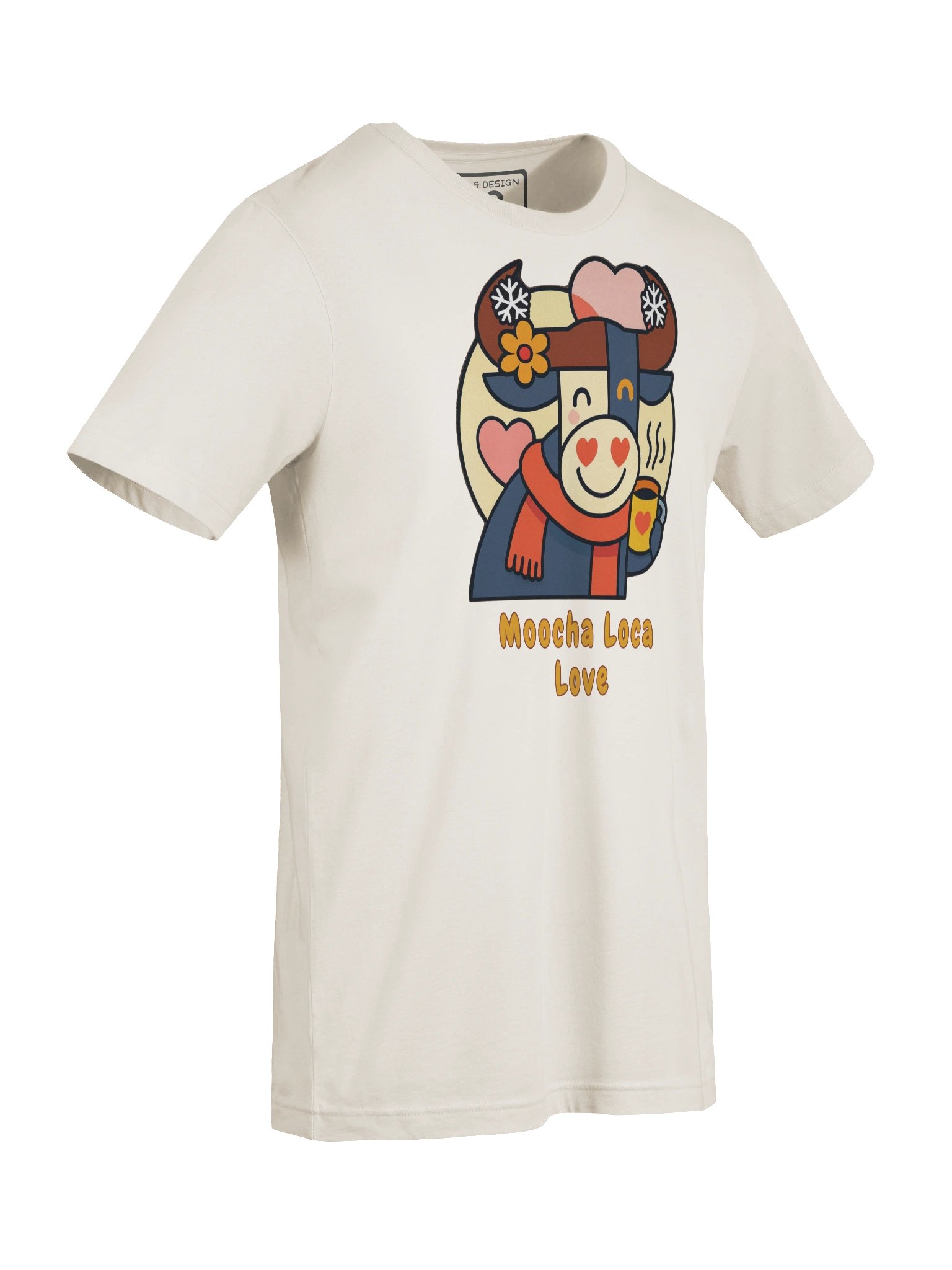 Moocha Loca Love – Cozy Bull T-Shirt with Heart Eyes & Cocoa Mug by M-Art and Design product image (33)