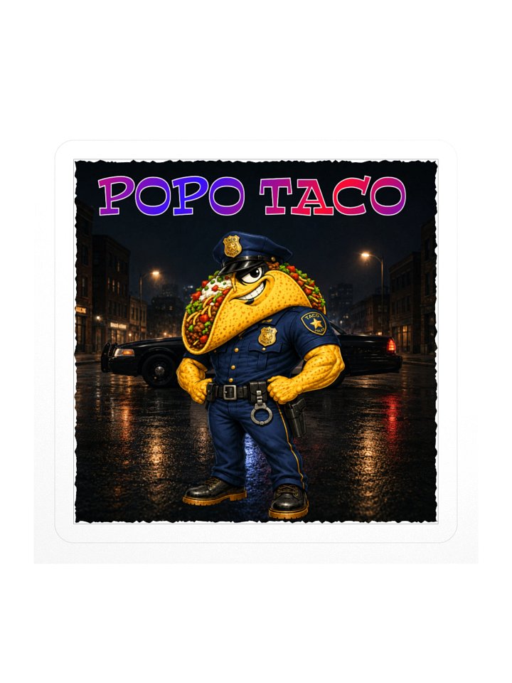 POPO TACO Police Taco Kiss Cut Sticker - The Taco family collection product image (3)