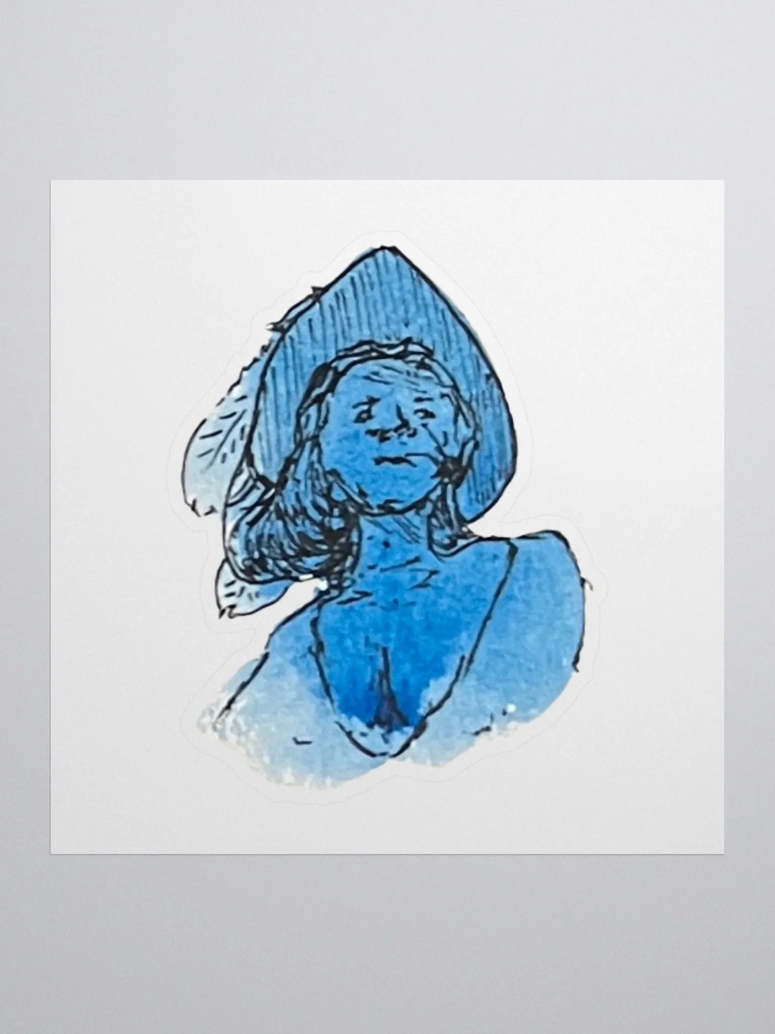 Watercolour Blobs Sticker- Cerulean Blue Hue product image (1)
