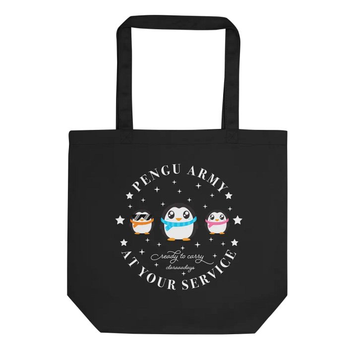Pengu Army Black Tote Bag product image (1)