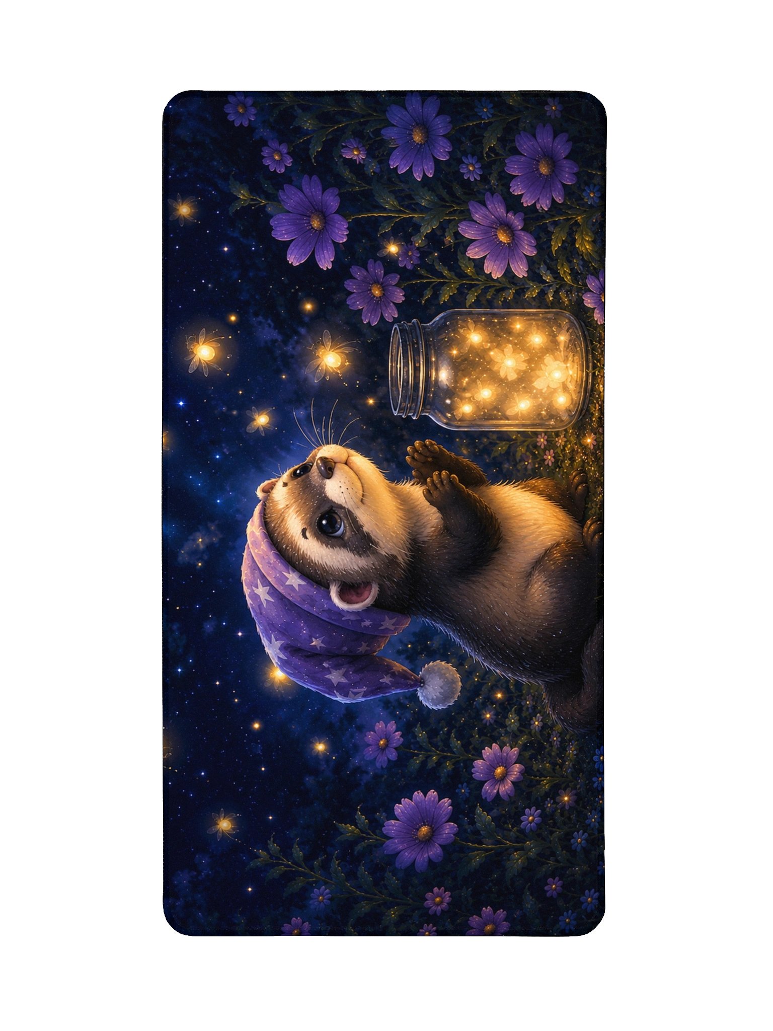 Moonlit Dreams Firefly Wishes Desk Mat | BabyEbonWorld product image (2)