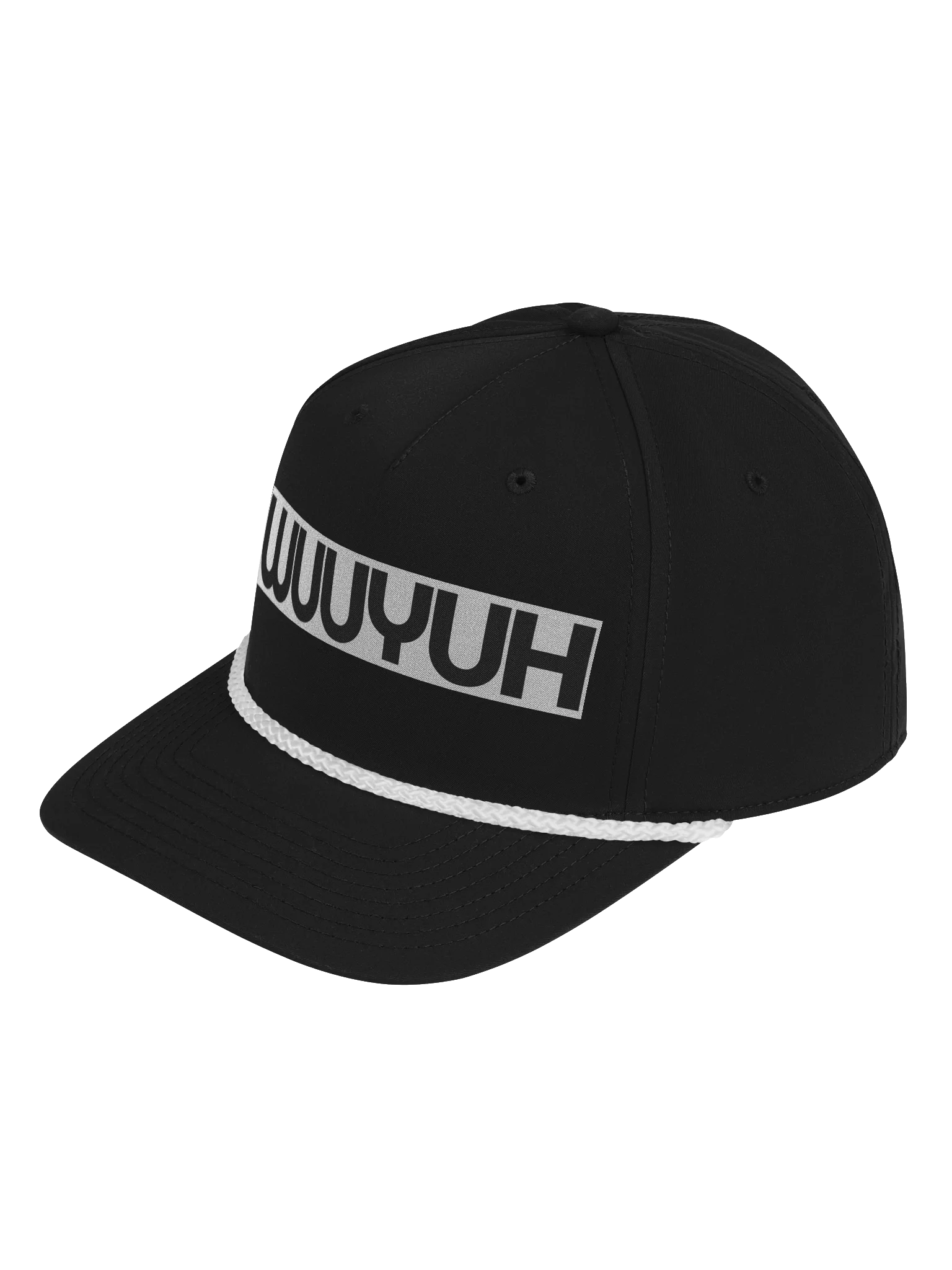 WUUYUH Letter Logo Rope Cap — view 3