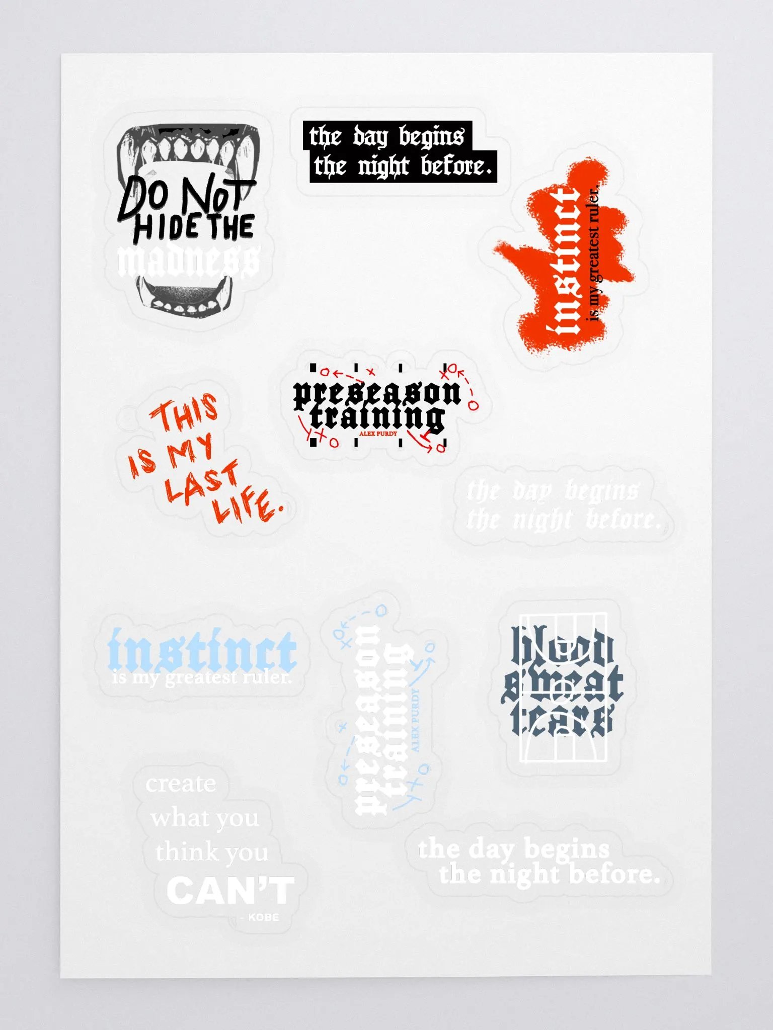 preseason training sticker pack product image (3)