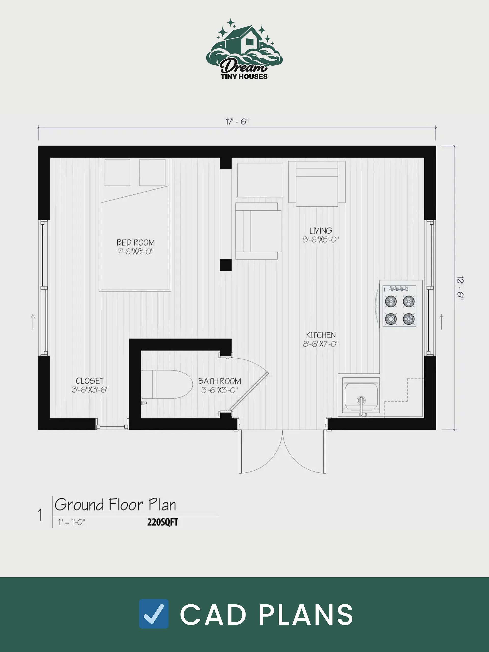 The Shelter Tiny House Blueprint Set (CAD File + Materials List) product image (6)