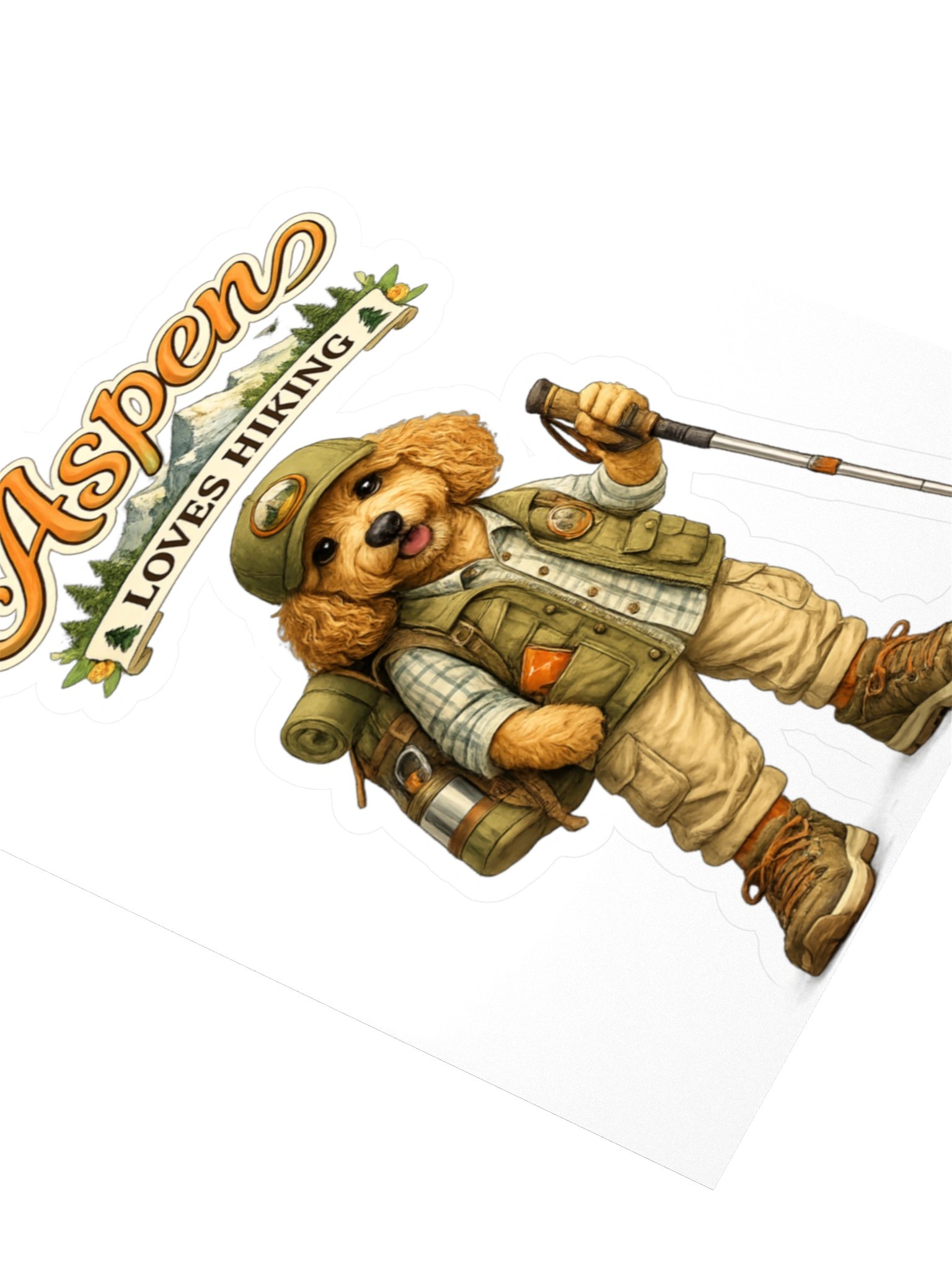 Aspen Loves Hiking Dog Sticker product image (3)