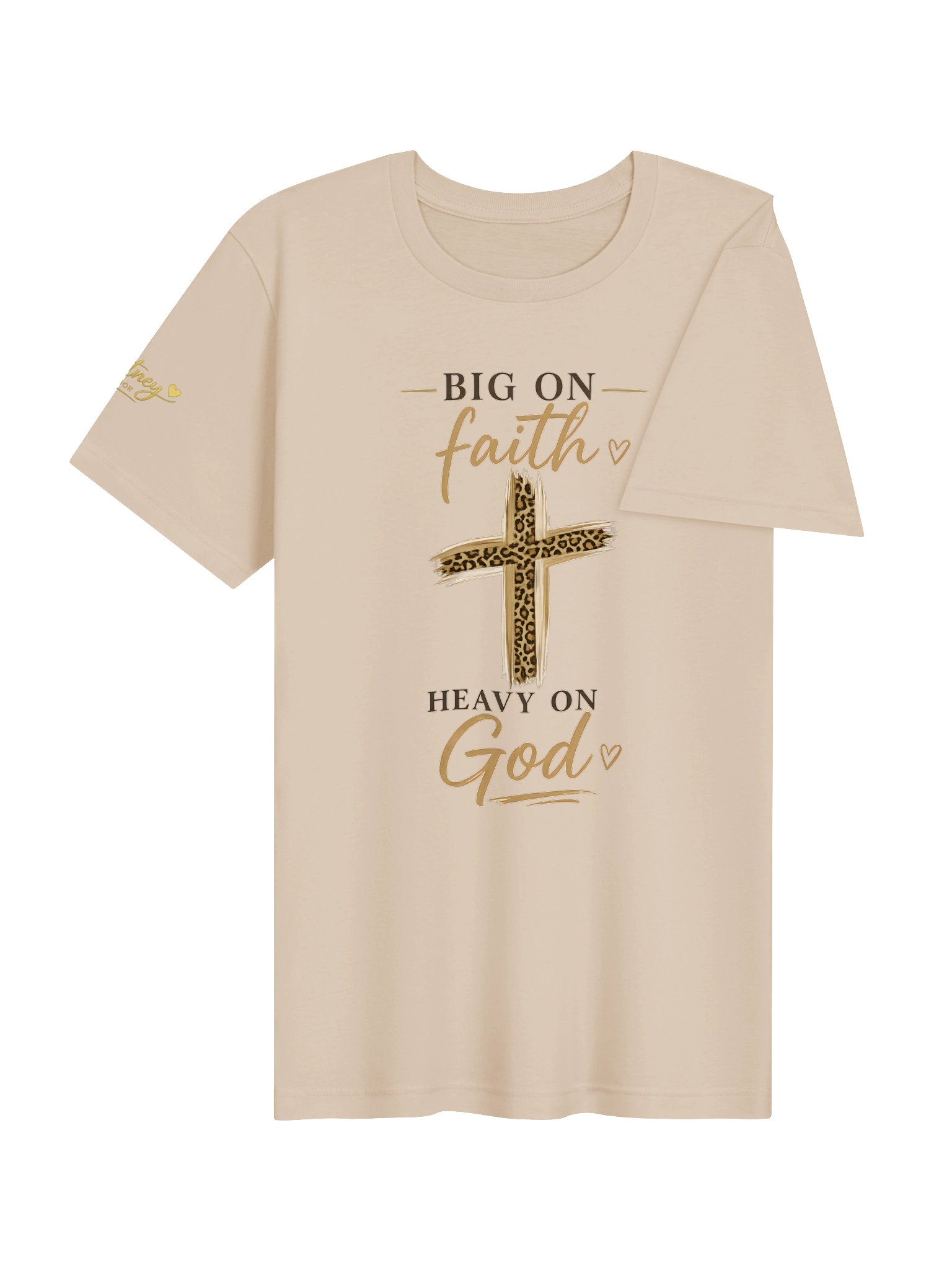 Big on Faith, Heavy on God Christian Bella+Canvas Tee product image (18)