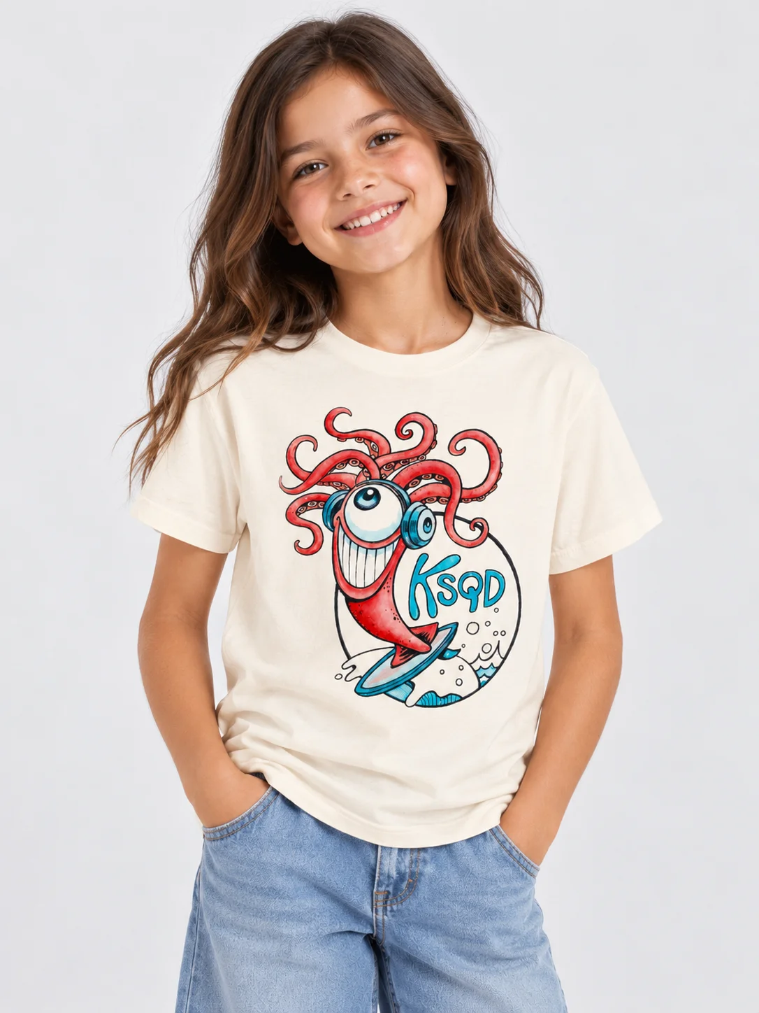 KSQD 2026 Winning Design – Squid & Ocean Kids' T-Shirt product image (3)