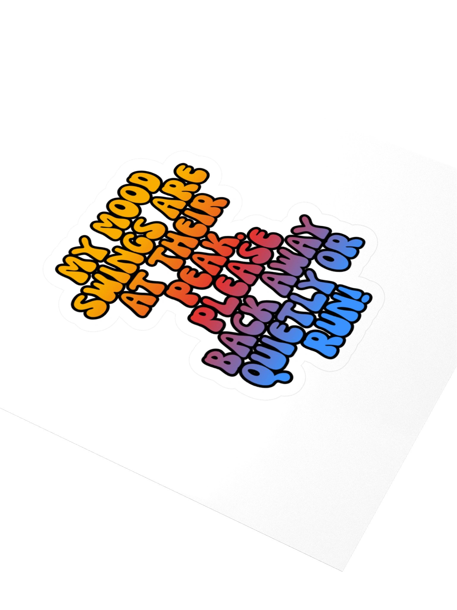 Menopause Chaos Kiss Cut 4"x4" Vinyl Sticker product image (3)
