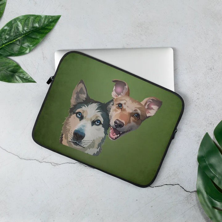 Luna and Mango Laptop Sleeve product image (2)