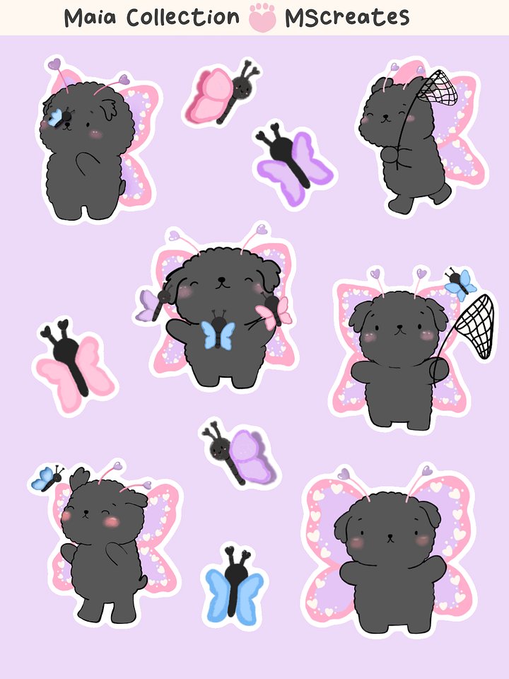 Maia the Butterfly Sticker Sheet product image (1)