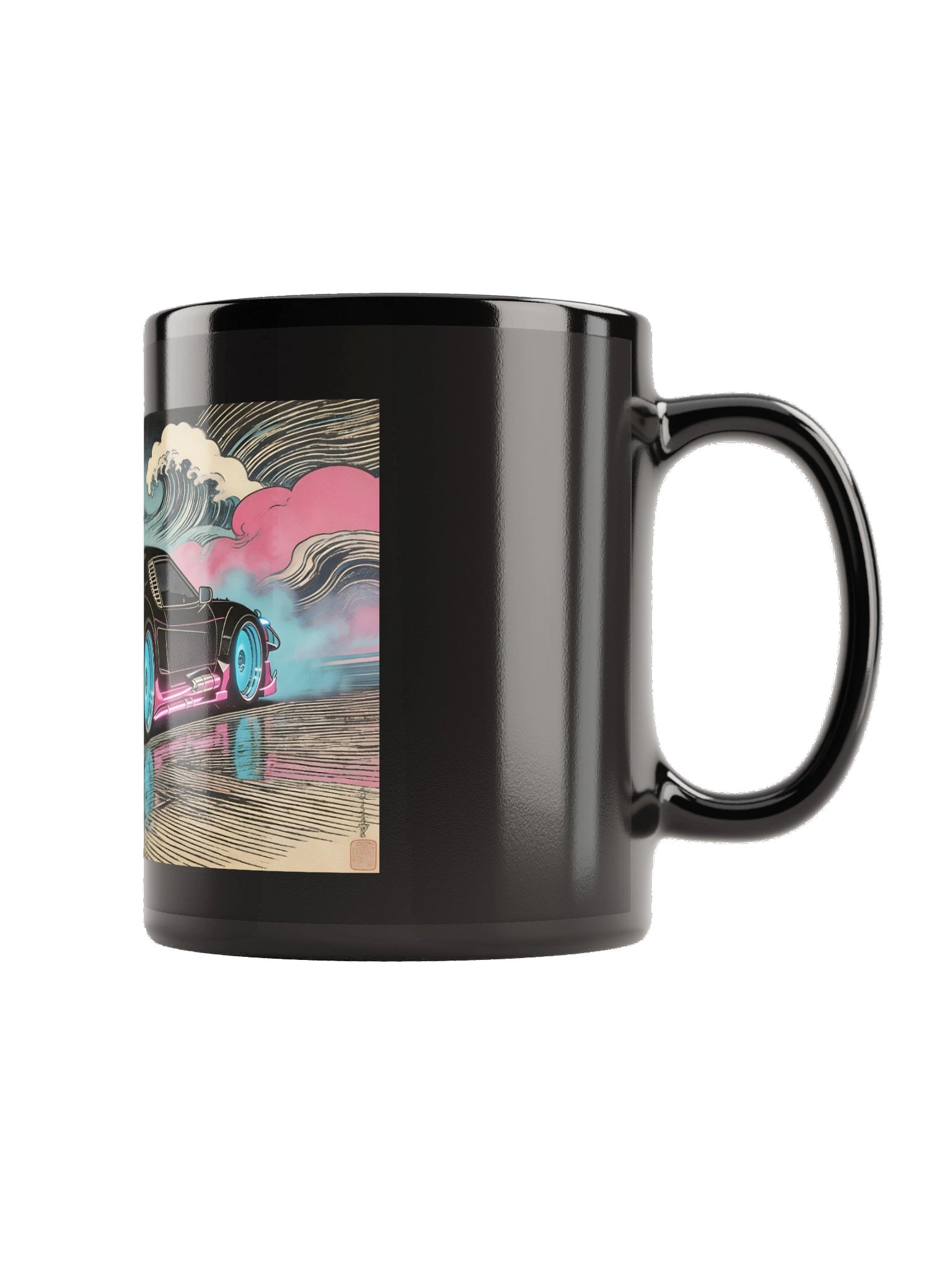 TS-69 Ukiyo-e Mug | Black Glossy Mug product image (3)