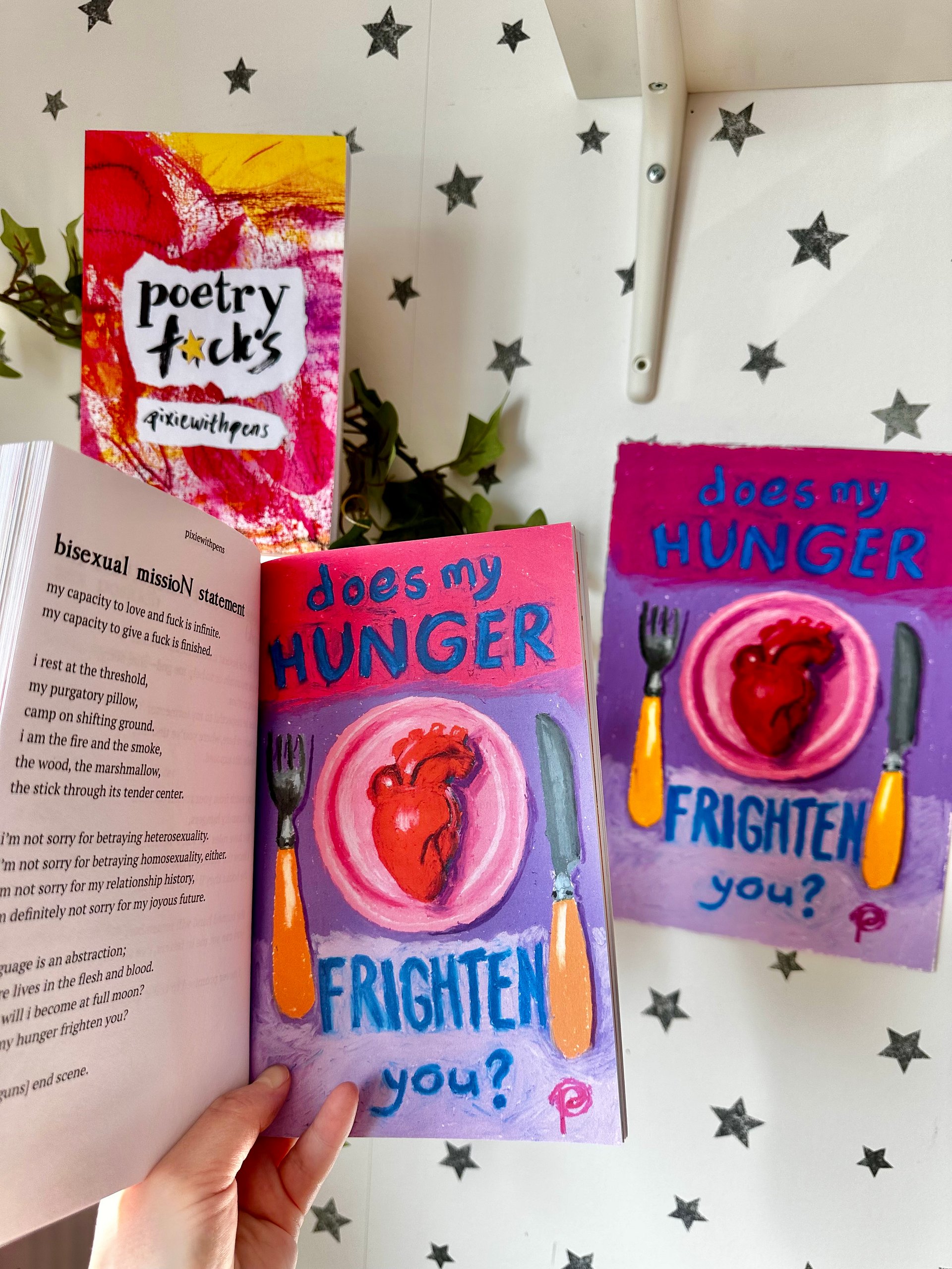 ’bisexual hunger' original painting from 'poetry f*cks' product image (5)