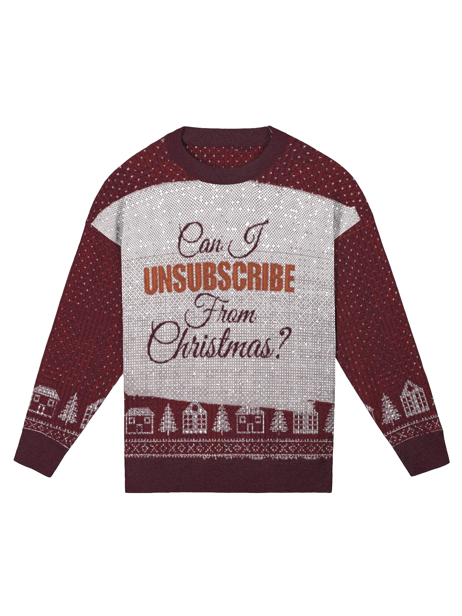Unsubscribe from Christmas | Knitted Crewneck Sweater Relaxed Fit product image (1)