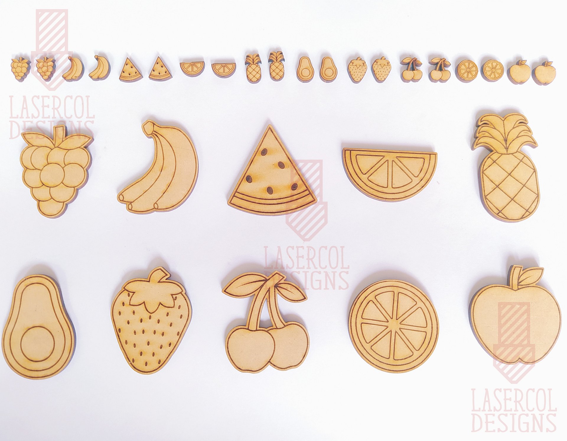 Fruits Cut Outs and Stud Earrings - Laser Cut Files product image (2)
