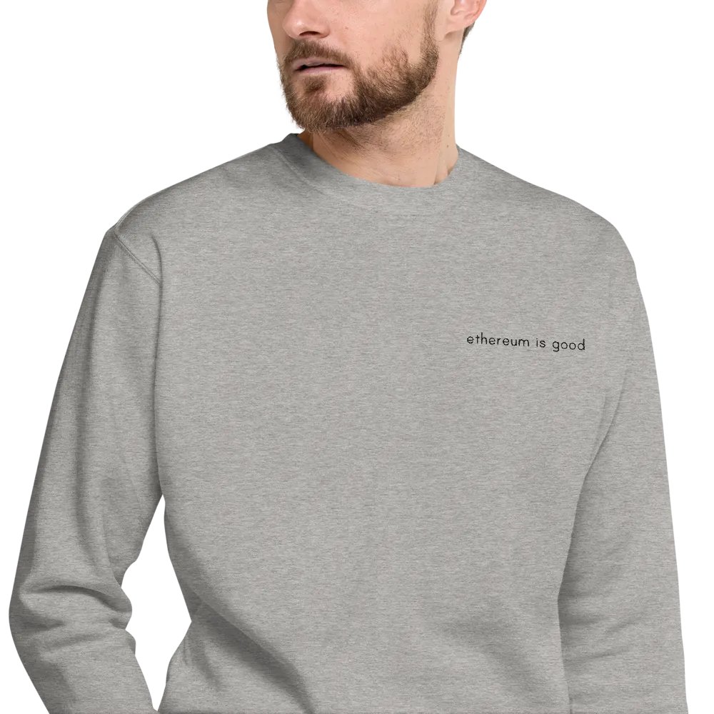 Ethereum is good crewneck (grey) product image (4)