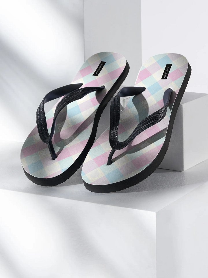 Pastel Argyle Flip Flops product image (1)
