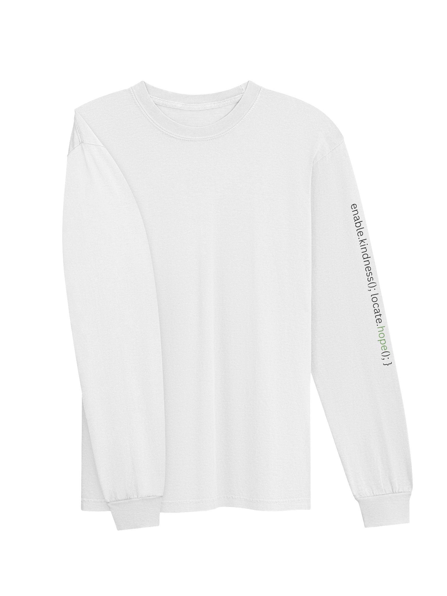 Enable Hope // Garment-Dyed Long Sleeve Shirt by SOURCE CODE ORIGINAL. product image (4)