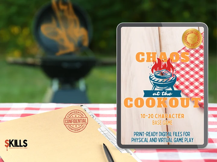Chaos at the Cookout - A Summertime Cookout Murder Mystery - 10-20 Player Base Game product image (1)