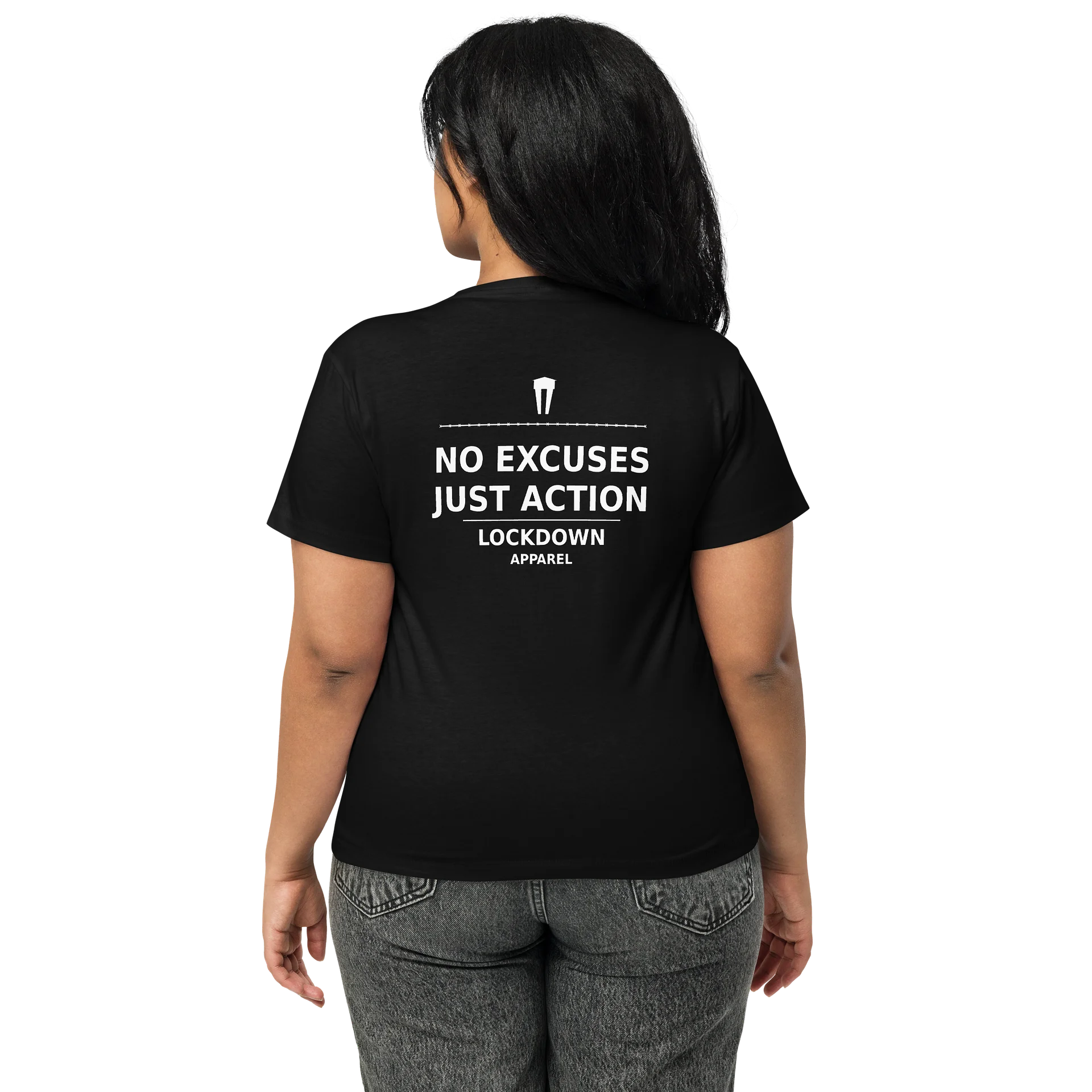 Lockdown Apparel Women’s Classic Tee – No Excuses product image (6)