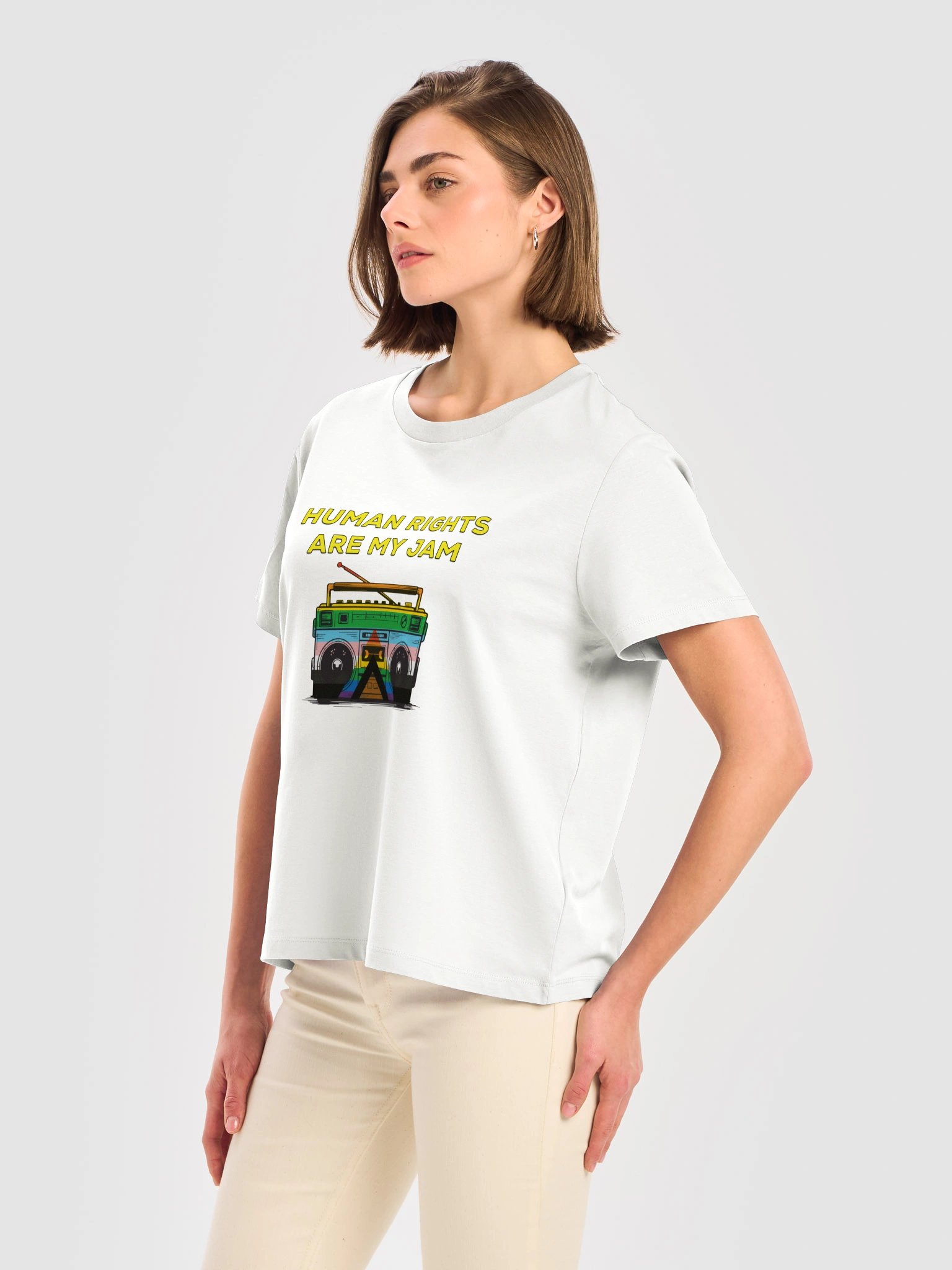 Human Rights Are My Jam Ladies Tee product image (80)