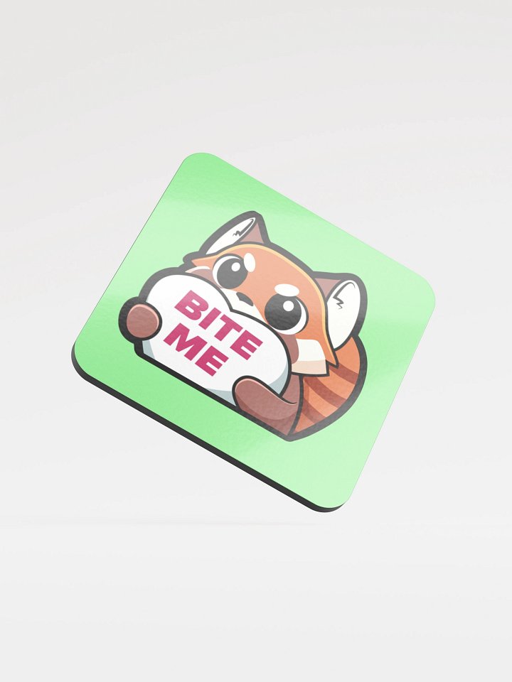 Love Hearts - Bite Me - Glossed Cork Coaster product image (1)