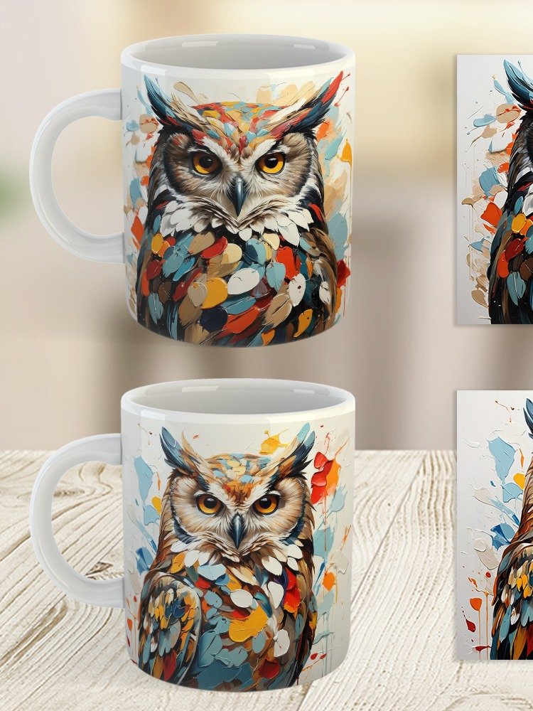 Radiant Feathers Owl Mug product image (8)