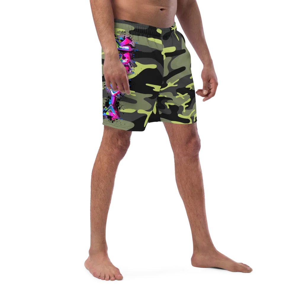 Neon Camo Splash Swim Trunks product image (8)