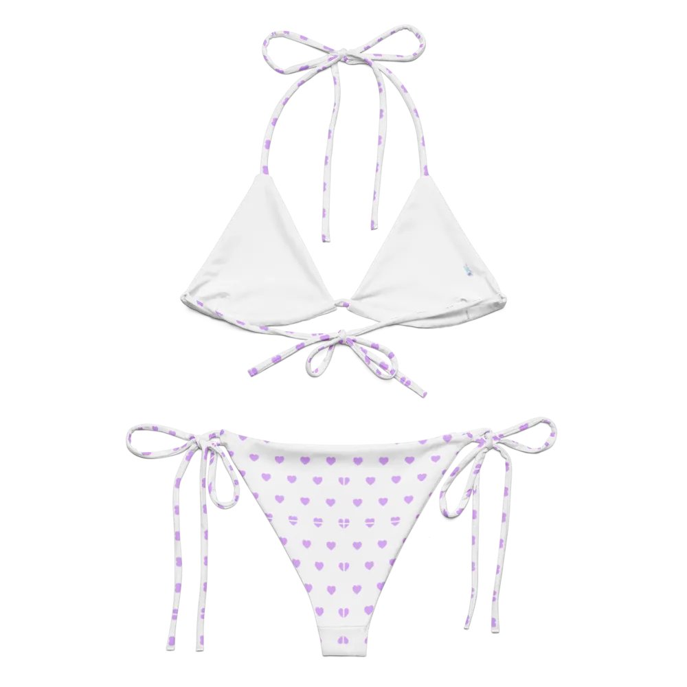 Pastel Heart Seamless Pattern String Bikini - v11 product image (5)