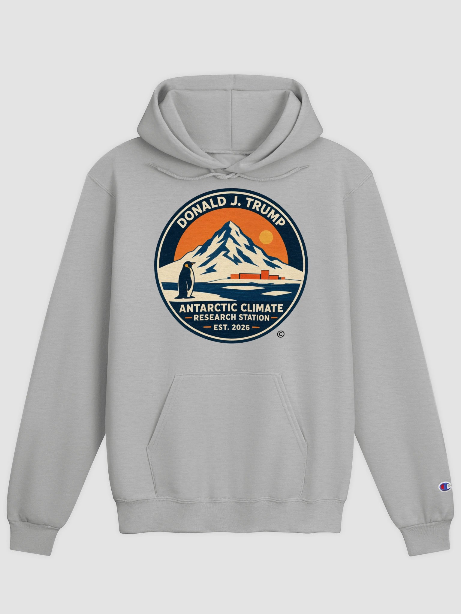 Champion Unisex Hoodie - Donald J. Trump Antarctic Climate Research Station product image (1)
