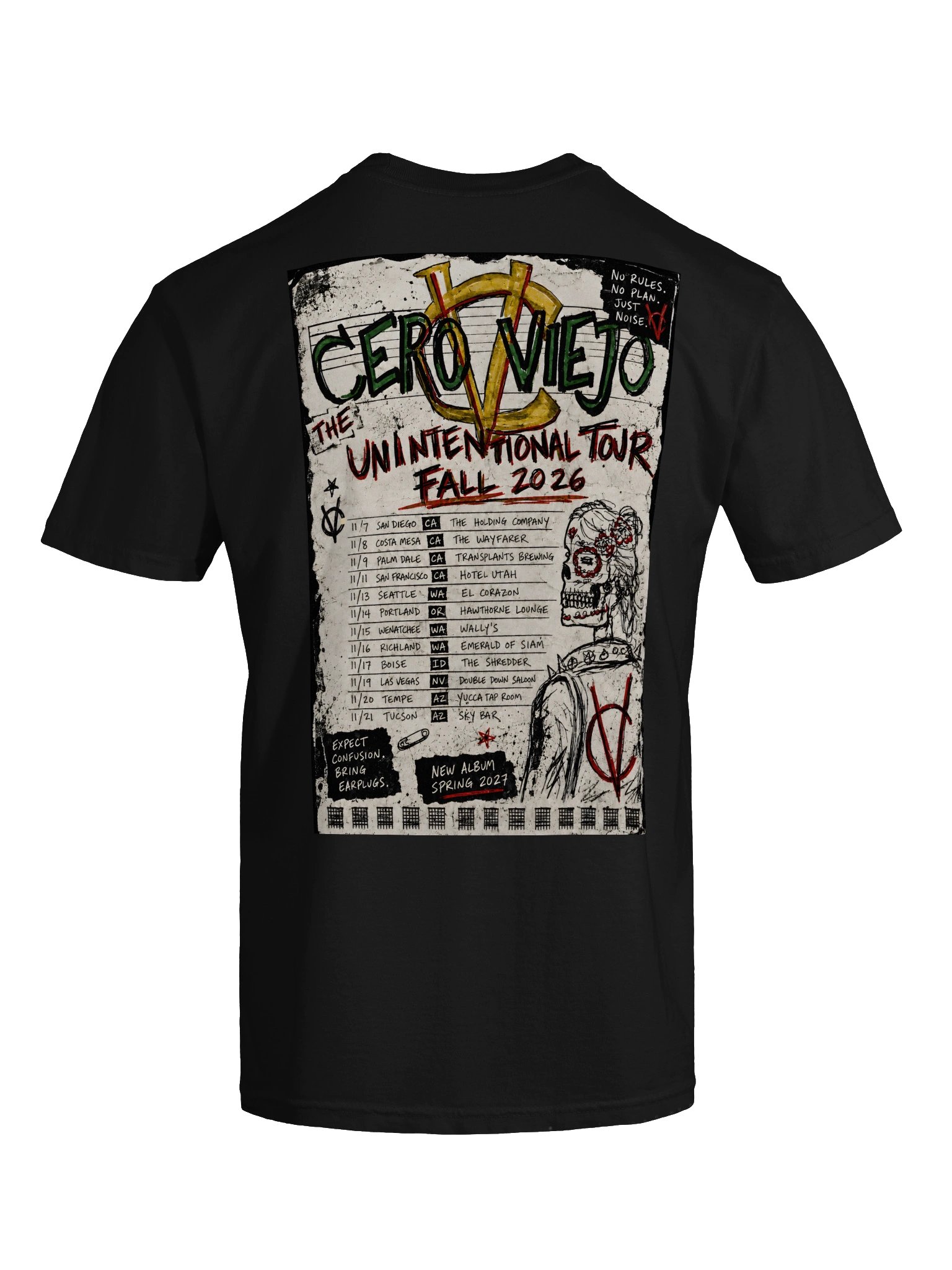 Cero Viejo Unintentional Tour Shirt (Officially Official) product image (7)