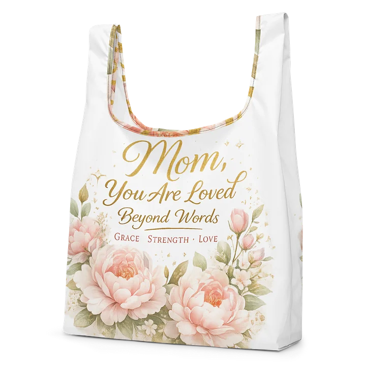 Peony Glow All-Over Print Shopping Bag — Lux Collections product image (2)