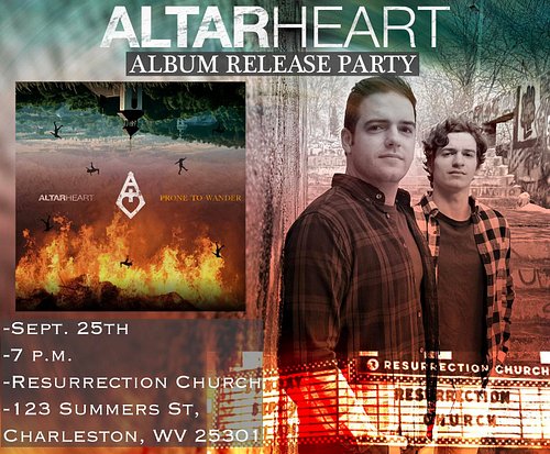 Mark your calendars! We are having an Album Release Party for “Prone to Wander” 9/25 at our church in Charleston, WV! 
Here’s...