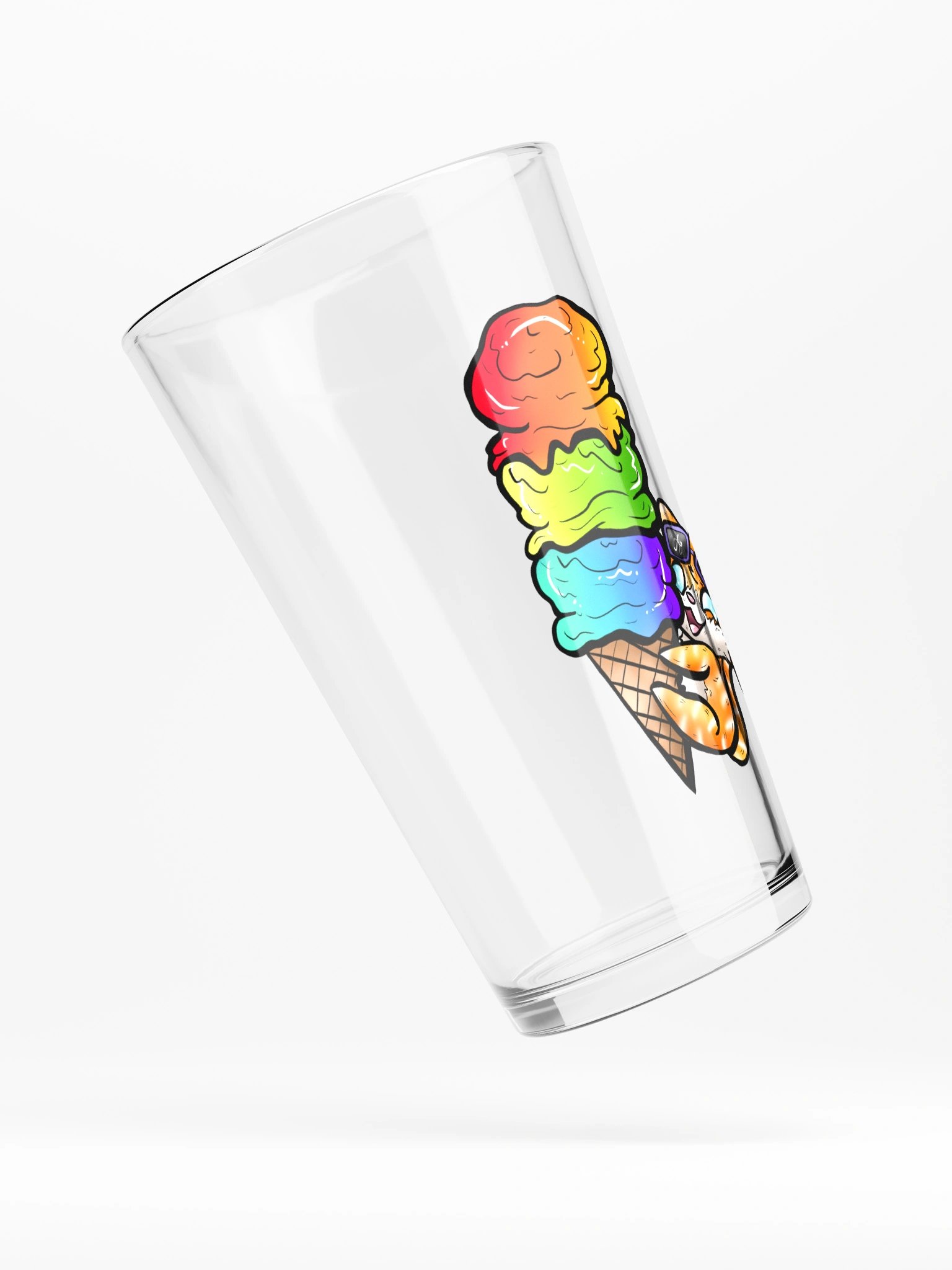 Arcade Warrior Rainbow Ice Cream Cat Glass product image (4)