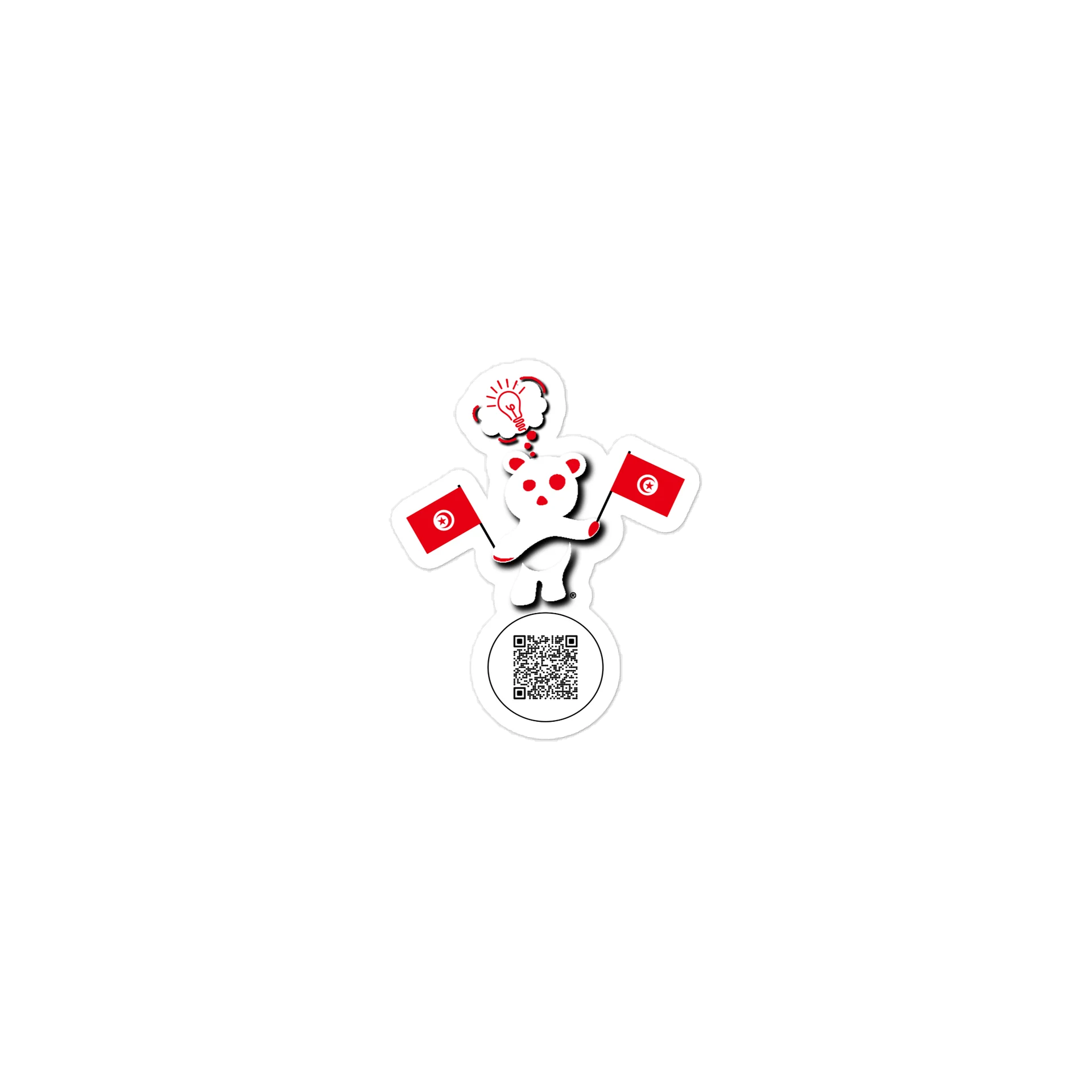 Tunisia — Country Bear Sticker | BehrBrained Media product image (1)