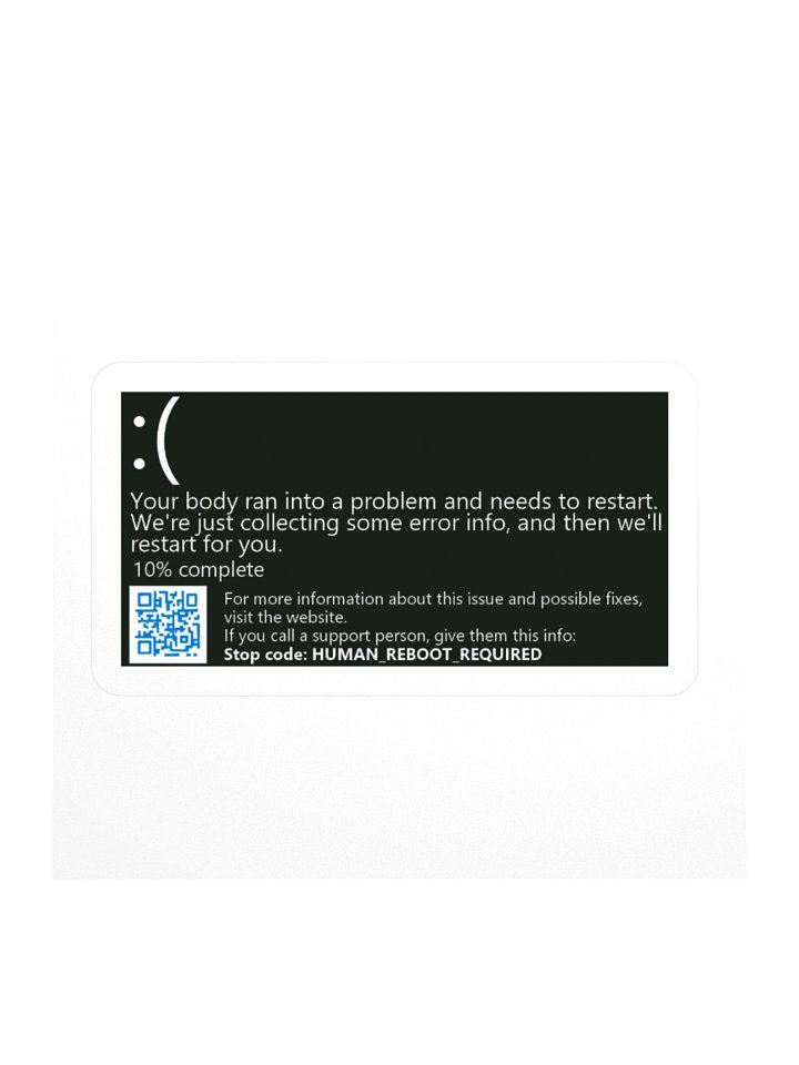 Windows-Style Human Reboot Error_Black product image (1)