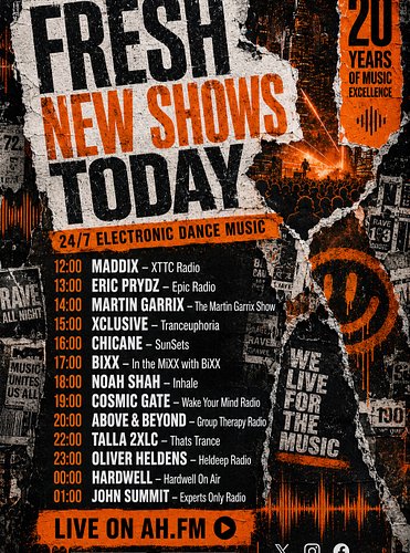 Start your weekend with nonstop Trance, fresh shows, and the sound that keeps the global dance music community moving.