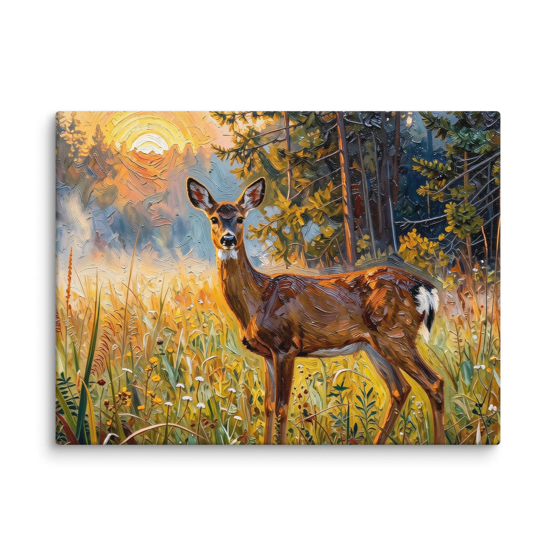Deer in the Morning Mist Canvas Print product image (1)