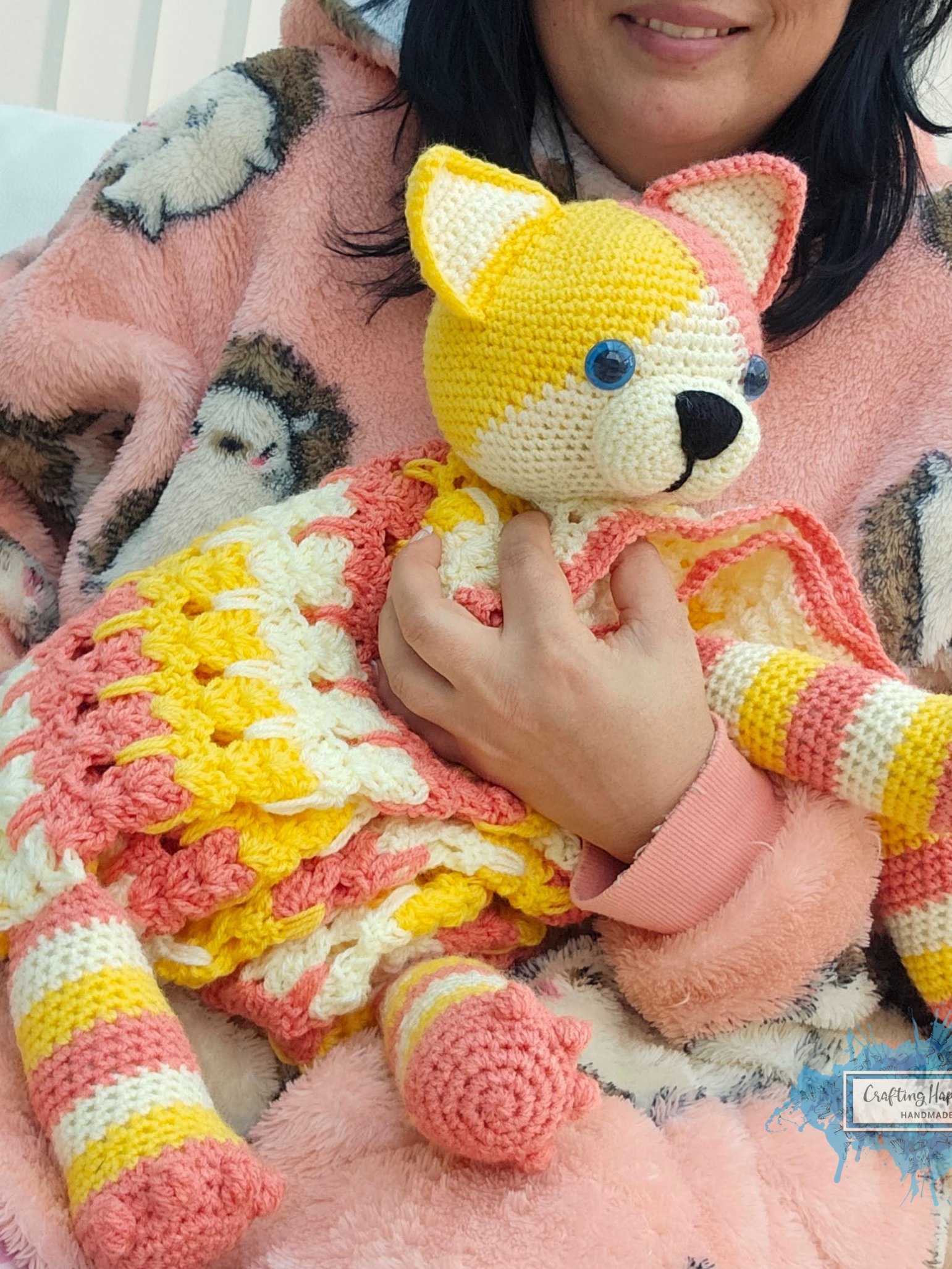 Calico Cat Crochet Baby Blanket PATTERN | Amigurumi Toy, Stroller Throw (PDF Pattern) product image (4)