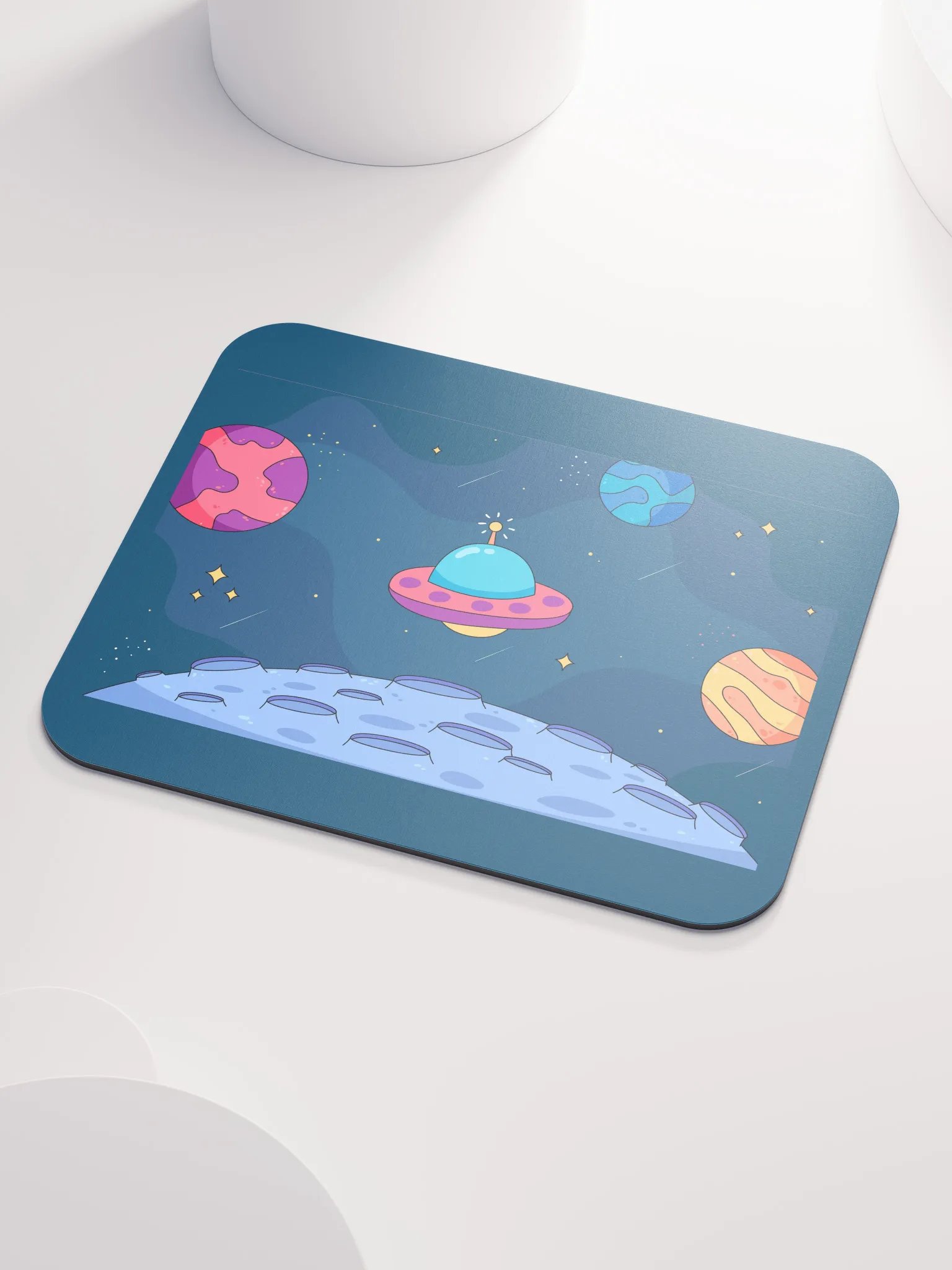 Whimsical Space Adventure Mouse Pad – Cosmic Design for Smooth Navigation product image (3)