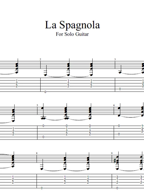 La Spagnola For Solo Guitar product image (1)