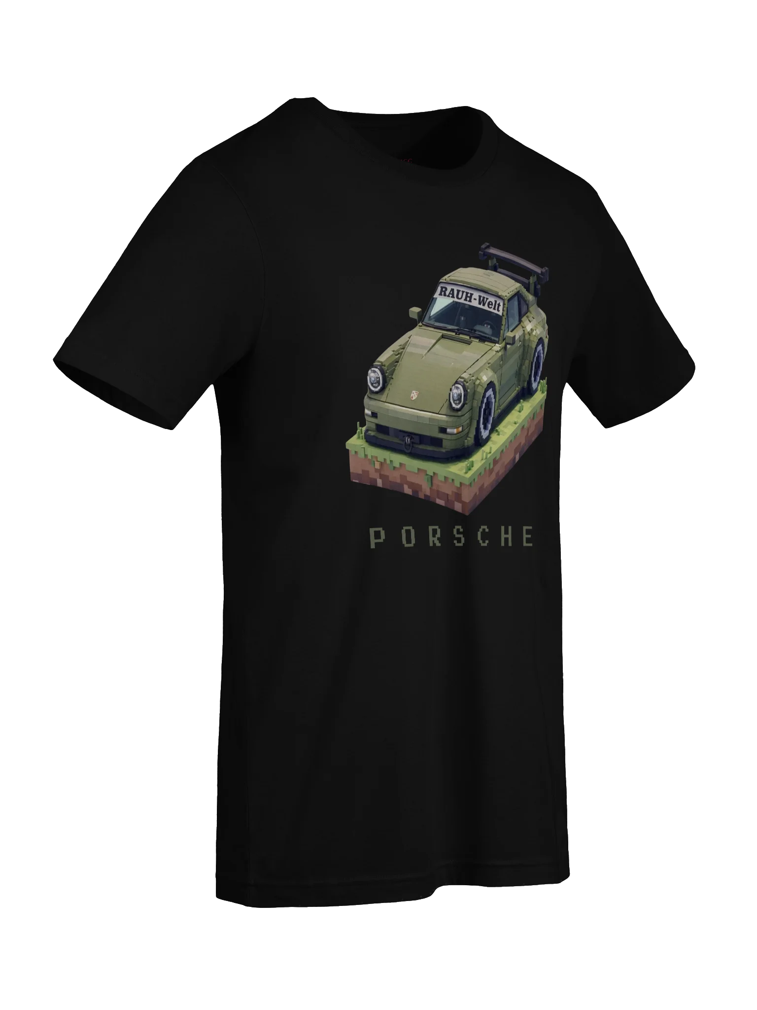 Black Olive Porsche 993 RWB "Corndog" Rauh-Welt Begriff Shirt (Pixel, Retro, Minecraft) product image (76)