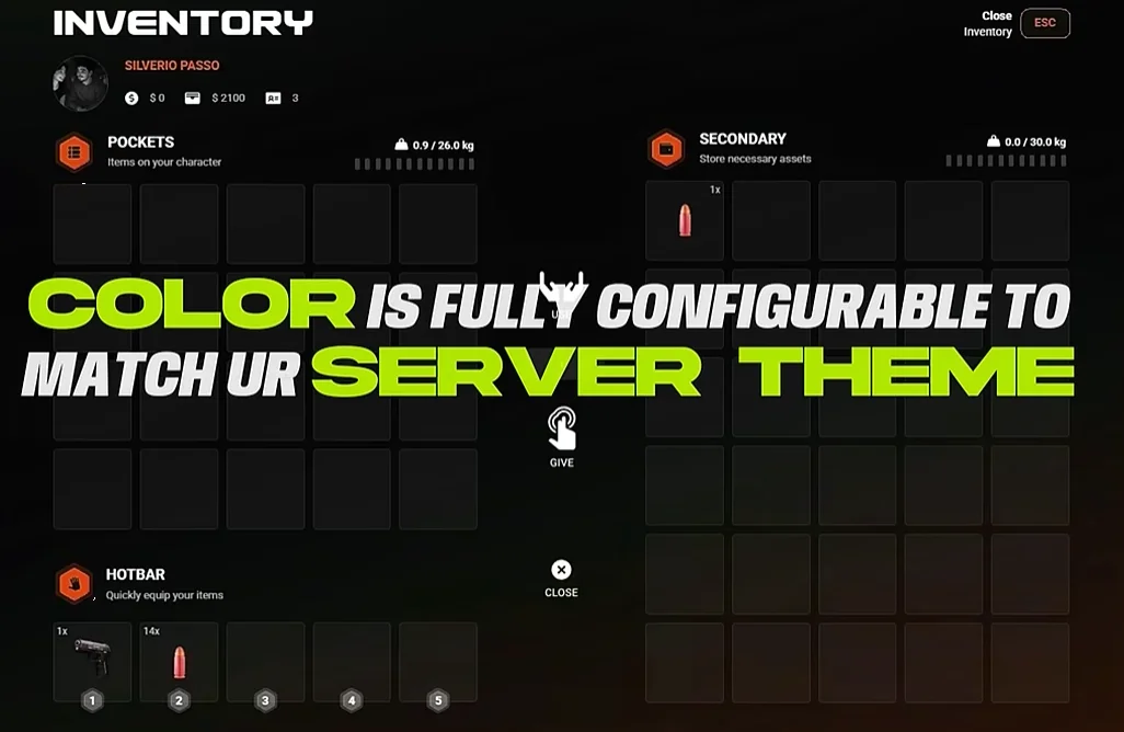 Ox-Inventory Redesign | FiveM Script | Sleek & Customizable | [ESX, QBox] product image (1)