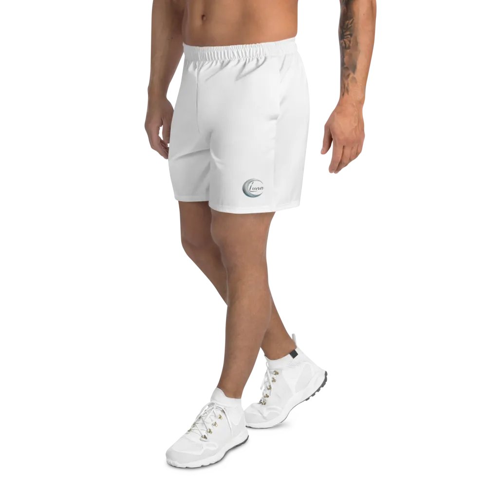 Luna Unisex White Athletic Shorts - Eco-Friendly, Relaxed Fit product image (1)