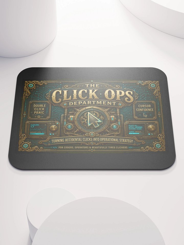 Syntax & Sarcasm Click Ops Department Classic Mouse Pad product image (1)