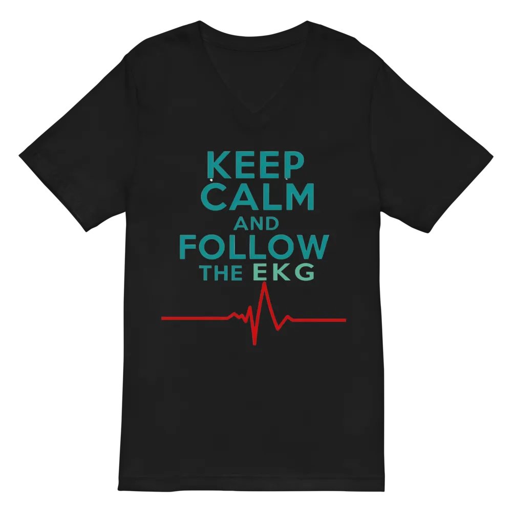 EKG Heartbeat V-Neck Tee product image (3)