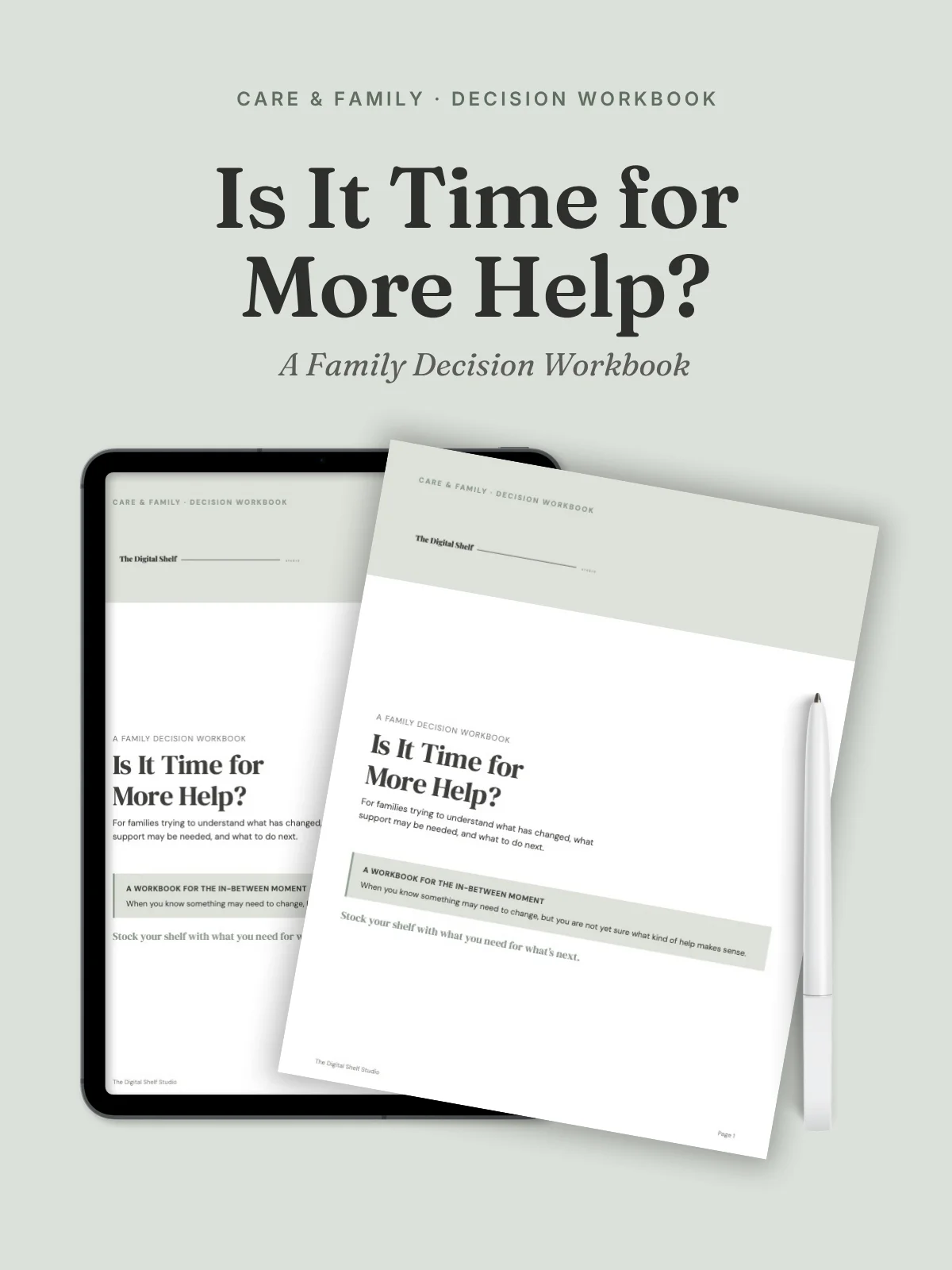 Is It Time for More Help? — A Family Decision Workbook product image (1)